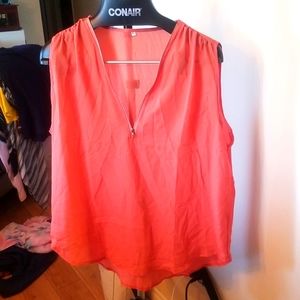 Half Zip Pink Tank Top 3X